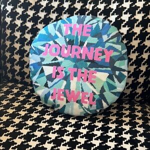 Milestones Ashleigh Bergman, embroidered pillow, decorative pillow housewares